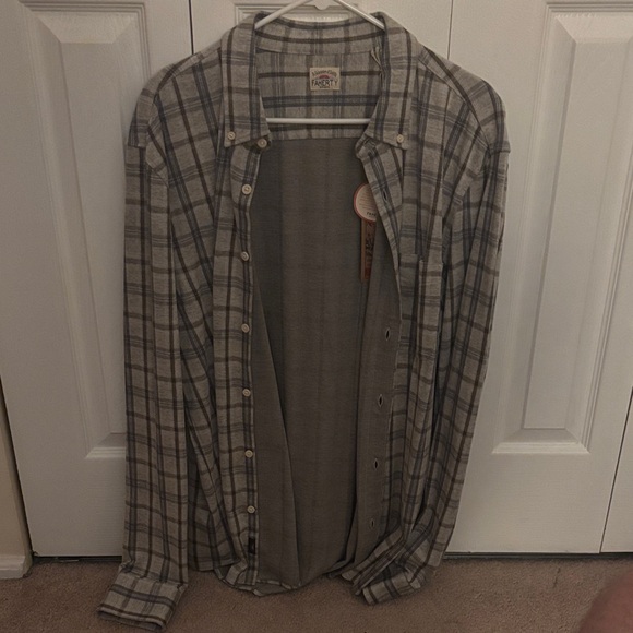 Faherty Men's Gray Coastline Knit Shirt - Picture 1 of 3